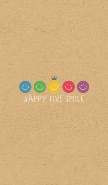 [LINE着せ替え] HAPPY CROWN SMILE. 7 -5color KRAFT-の画像1