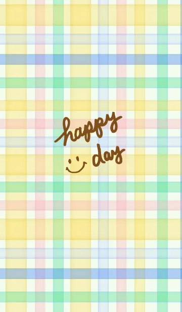 [LINE着せ替え] カラフルチェック2-スマイル10-の画像1