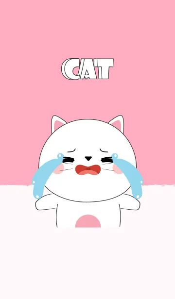 [LINE着せ替え] I'm Cute Cute White Cat Theme (jp)の画像1