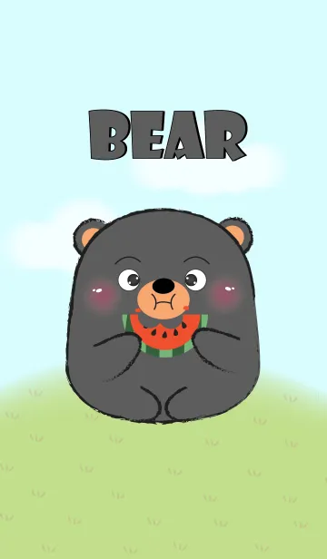 [LINE着せ替え] Pretty Fat Black Bear Theme 2 (jp)の画像1