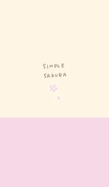 [LINE着せ替え] SIMPLE SAKURA beige＆pinkの画像1