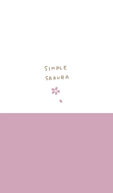 [LINE着せ替え] SIMPLE SAKURA white＆pinkの画像1