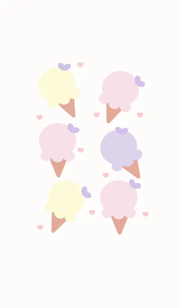 [LINE着せ替え] Cute ice-cream theme 18の画像1