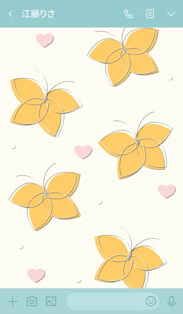 [LINE着せ替え] Cute butterflies 30 :)の画像3