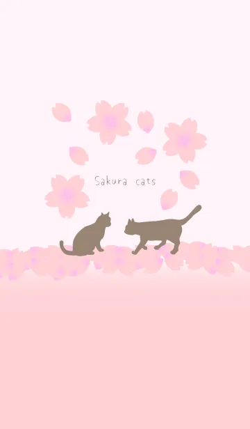 [LINE着せ替え] 猫サクラキャット: ピンクの画像1