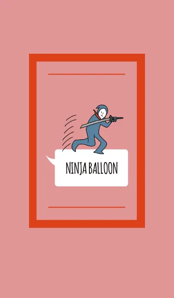 [LINE着せ替え] 赤 : NINJA BALLOON 04の画像1