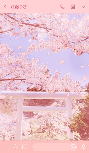 [LINE着せ替え] 土津神社−こどもと出世の神さま− 春の画像3