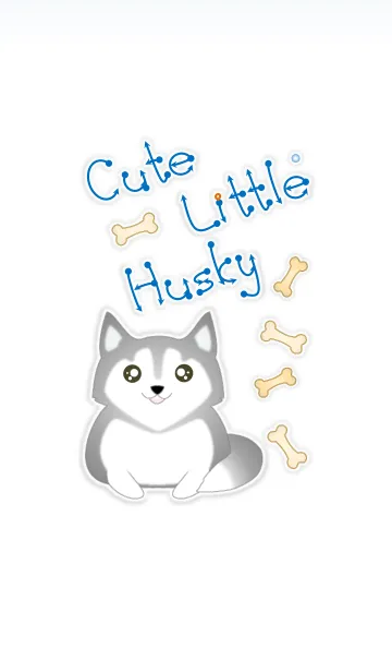 [LINE着せ替え] Cute Little Husky 2！ (White V.4)の画像1