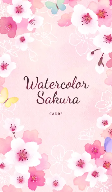 [LINE着せ替え] Watercolor Sakuraの画像1