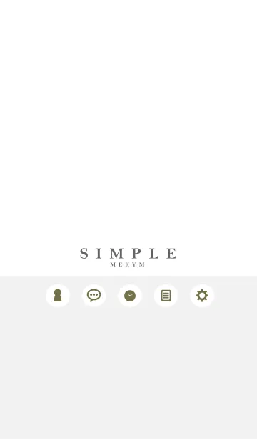 [LINE着せ替え] SIMPLE ICON WHITE -MEKYM-の画像1
