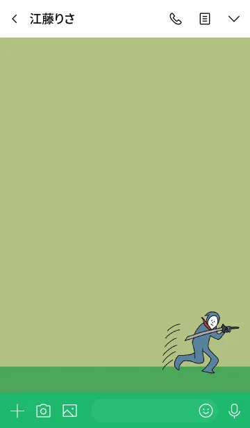 [LINE着せ替え] 緑 : NINJA BALLOON 04の画像3