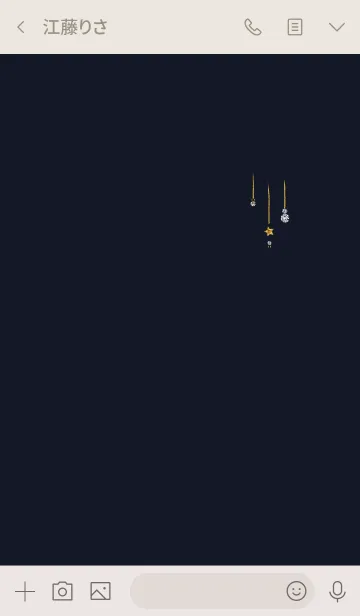 [LINE着せ替え] ダークネイビーとキラキラの画像3