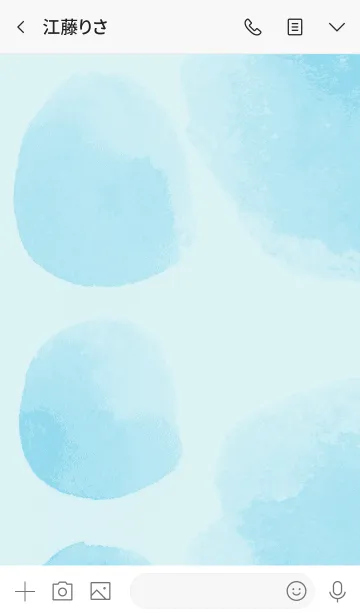 [LINE着せ替え] 透明水彩の世界 青い水玉の画像3
