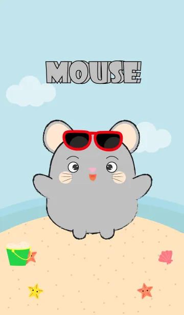 Summer Fat Gray Mouse theme (jp)の着せ替えメイン画像