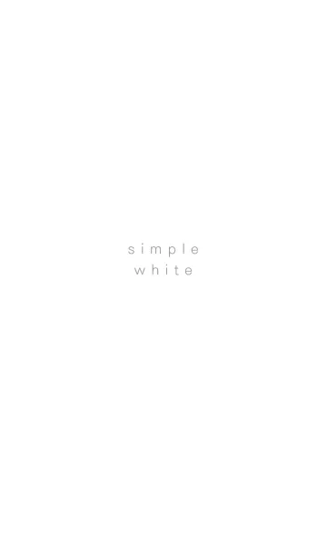 [LINE着せ替え] シンプル/ホワイトの画像1