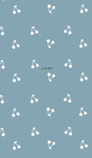 [LINE着せ替え] ブルーベージュとさくらんぼの画像1