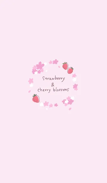 [LINE着せ替え] strawberry＆cherry blossomsの画像1