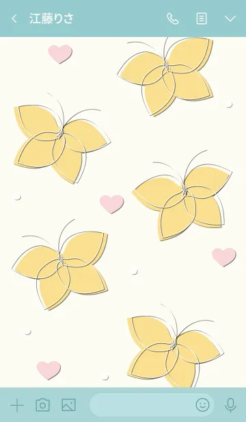 [LINE着せ替え] Cute butterflies 32 :)の画像3