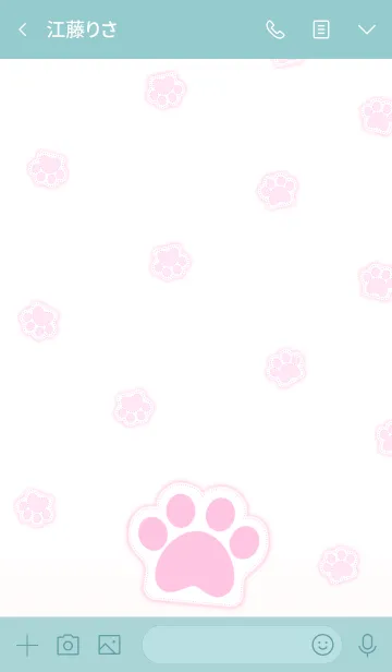 [LINE着せ替え] Cute Cat Paw 2！ (Green Ver.7)の画像3