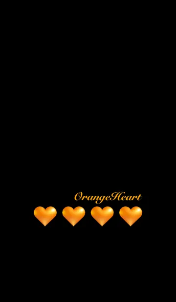 [LINE着せ替え] オレンジ ハート No.1-2の画像1