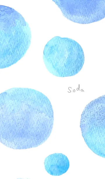 [LINE着せ替え] Soda ソーダの泡の着せかえ。水彩の画像1