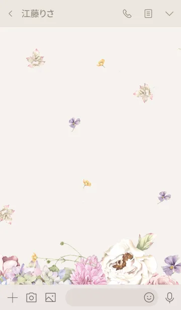 [LINE着せ替え] gentle colored pretty flowersの画像3