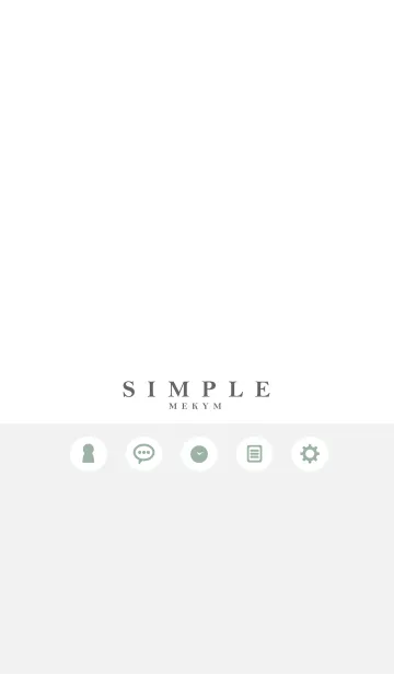 [LINE着せ替え] SIMPLE ICON WHITE 2 -MEKYM-の画像1