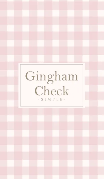 [LINE着せ替え] Gingham Check Natural Pink 5 -MEKYM-の画像1