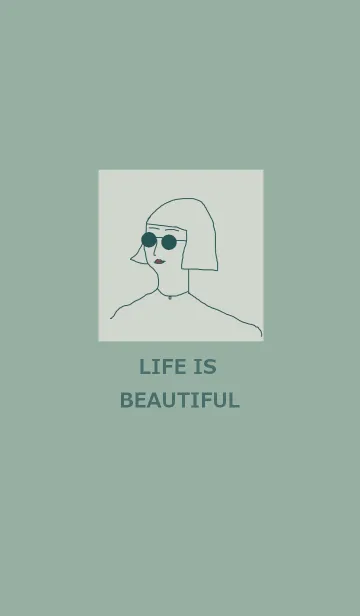 [LINE着せ替え] LIFE IS BEAUTIFUL =green beige=の画像1