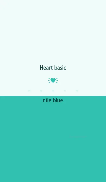 [LINE着せ替え] Heart basic ナイル ブルーの画像1