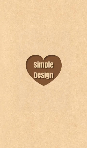 [LINE着せ替え] Craft Simple Design Heart Brown ver.の画像1