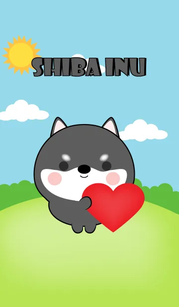 Mini Black Shiba Inu Theme (jp)の着せ替えメイン画像