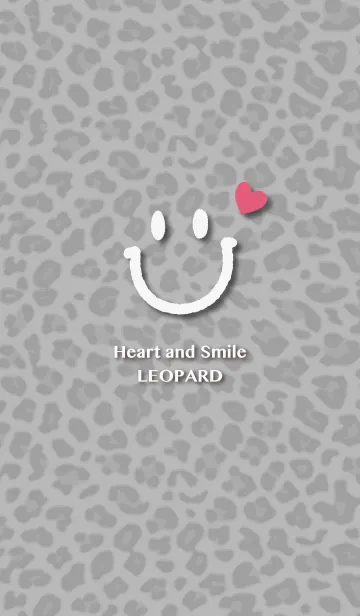 [LINE着せ替え] 毎日スマイル＆ハートで！レオパードGrayの画像1