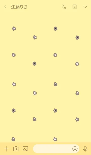 [LINE着せ替え] イエローとお花の画像3