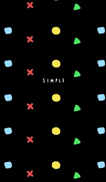 [LINE着せ替え] ブラックとカラフルマークの画像1