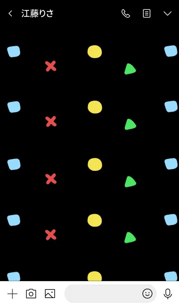 [LINE着せ替え] ブラックとカラフルマークの画像3