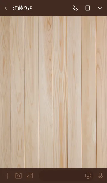 [LINE着せ替え] Wood Simple Design Heart Brown ver.の画像3