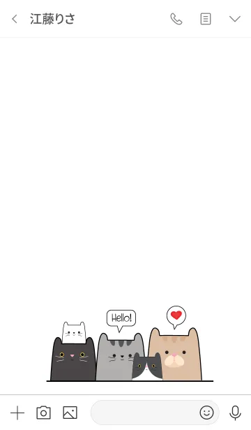 [LINE着せ替え] I LOVE U CAT THEME (jp)の画像3
