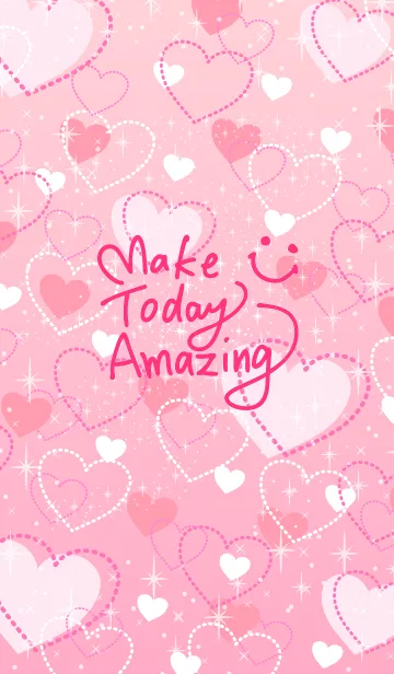 [LINE着せ替え] ハートたくさんキラキラスマイル25の画像1