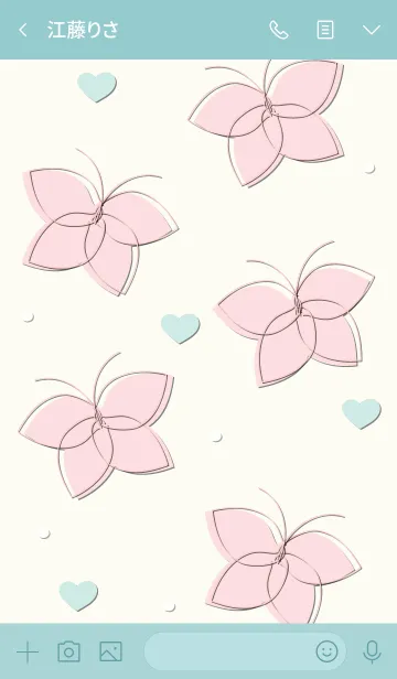 [LINE着せ替え] Cute butterflies 35 :)の画像3