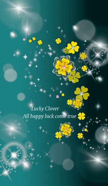 [LINE着せ替え] 茶色と緑 : 全運UP！上品な金クローバーの画像1