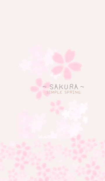 [LINE着せ替え] Simple Spring 〜SAKURA Ⅳ〜の画像1