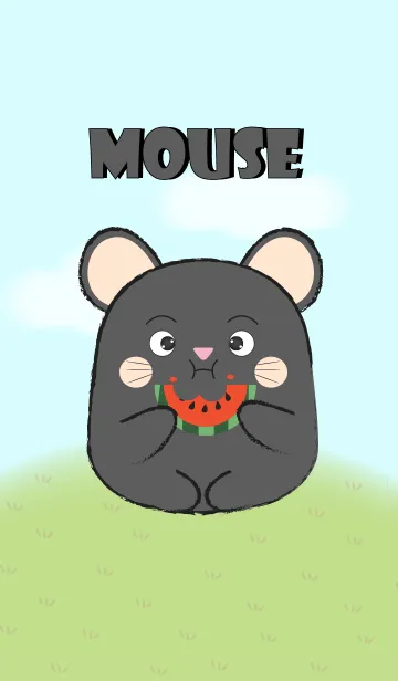 [LINE着せ替え] Pretty Fat Black Mouse Theme 2 (jp)の画像1