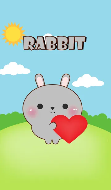 [LINE着せ替え] Mini Gray Rabbit Theme (jp)の画像1