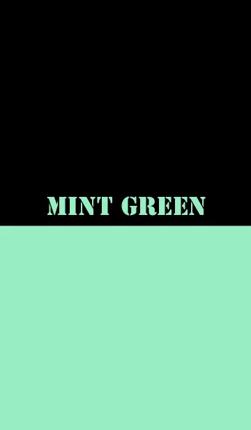 [LINE着せ替え] Mint Green ＆ Black Theme V.2 (jp)の画像1