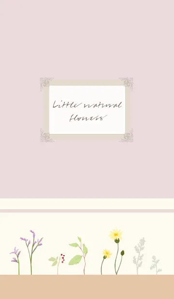 [LINE着せ替え] Little natural flowers -lavender beige-の画像1