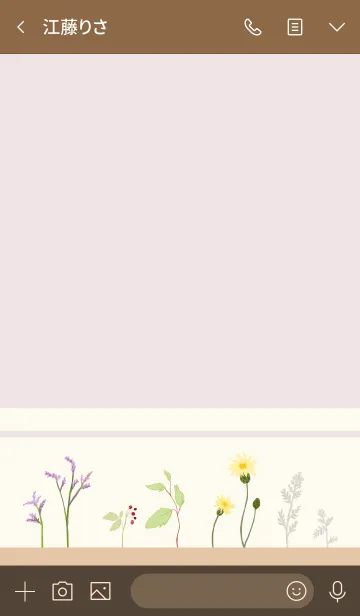 [LINE着せ替え] Little natural flowers -lavender beige-の画像3