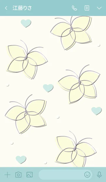 [LINE着せ替え] Cute butterflies 36 :)の画像3
