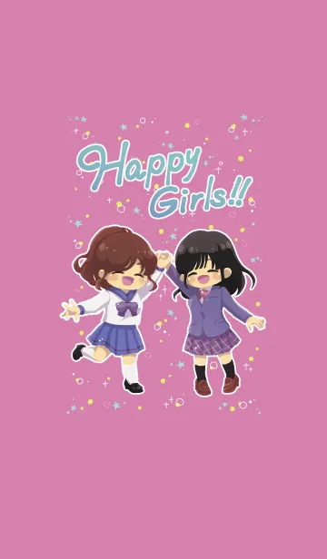 [LINE着せ替え] Happy Girls！！の画像1