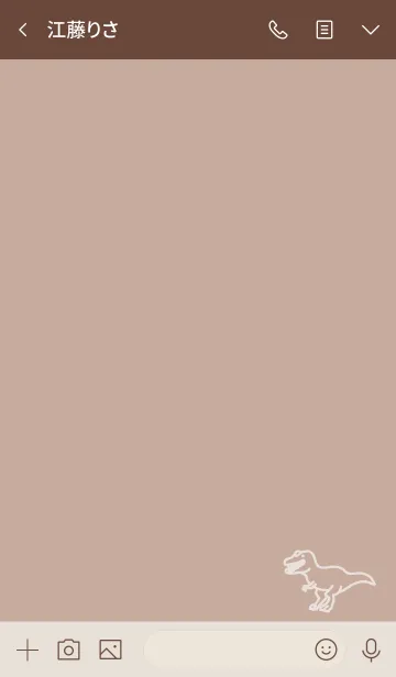 [LINE着せ替え] ベージュきょうりゅうティラノサウルスの画像3